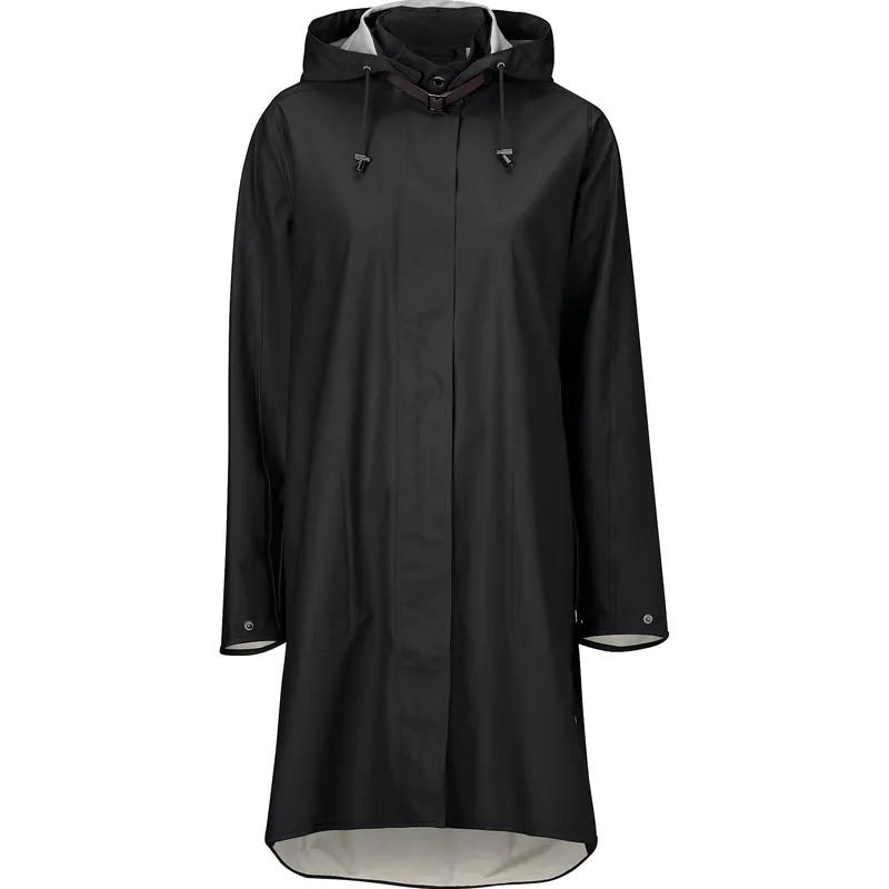 Ilse Jacobsen Women's Raincoat Detachable Hood Black Reapris