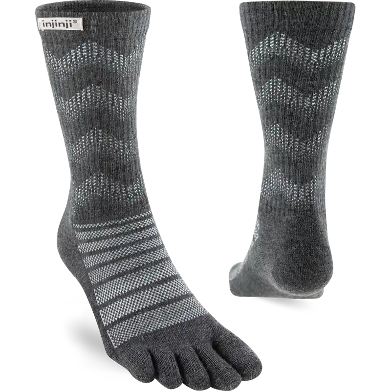 Injinji Men's Outdoor Midweight Crew Wool Slate Trygg betalning