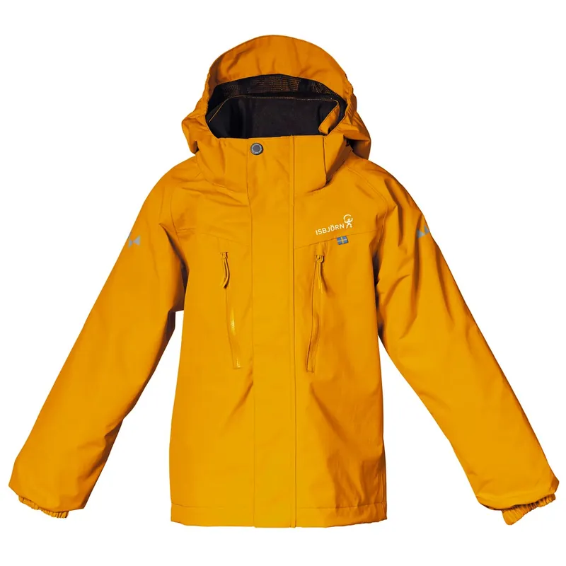Isbjörn of Sweden Kids' Storm Hard Shell Jacket Saffron Fri frakt