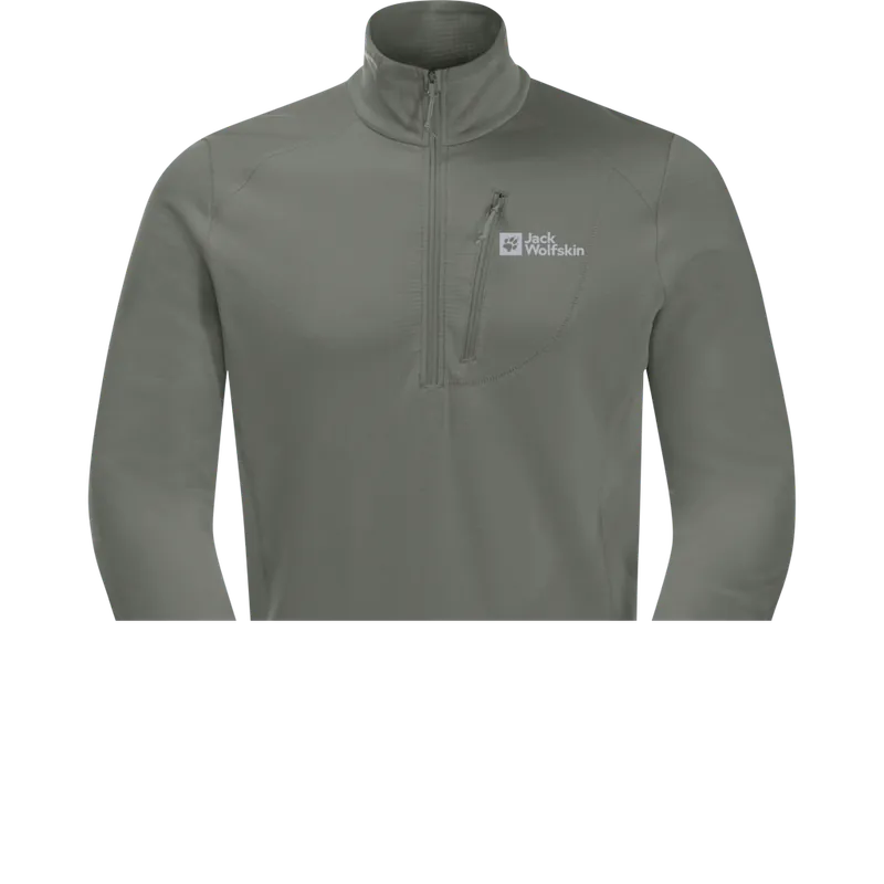 Jack Wolfskin Men's Kolbenberg Half Zip Gecko Green Expressleverans