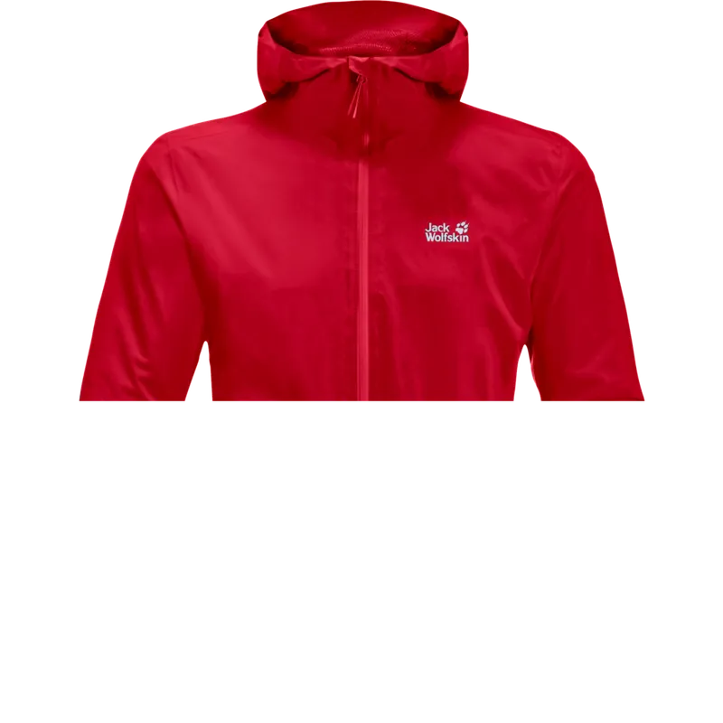Endast idag Jack Wolfskin Men's Pack & Go Shell Adrenaline Red