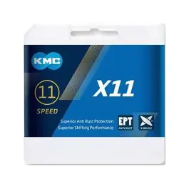 Begränsat antal KMC X11 EPT cykelkedja (118 länkar | silver) köpa billigt