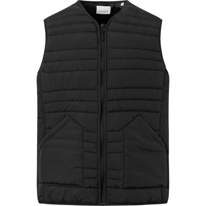 Knowledge Cotton Apparel Men's Go Anywear™ Quilted Padded Zip Vest Black Jet Outlet