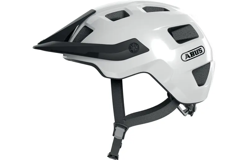 Snabb frakt Abus Cykelhjälm Motrip Shiny White