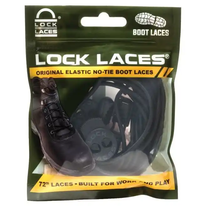Utförsäljning Lock Laces 72" Shoelaces Black
