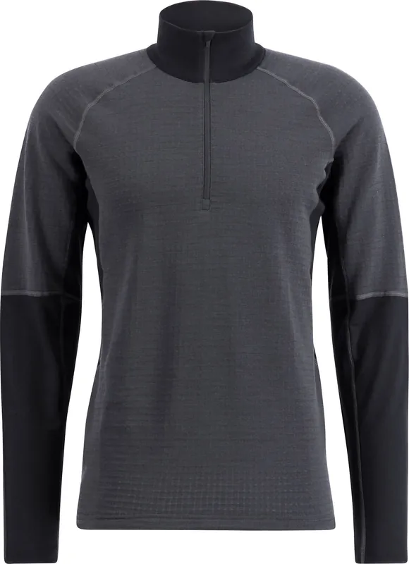 Lundhags Men's Prime Merino Half Zip Charcoal/Black Beställ idag