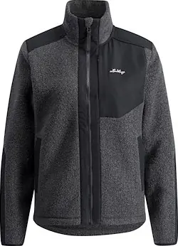 Lundhags Men's Saruk Wool Pile Mid Full Zip Charcoal Nedsatt pris