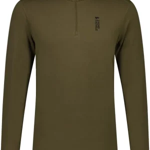 Mons Royale Men's Cascade Merino Flex 200 1/4 Zip Dark Olive Kampanjpris