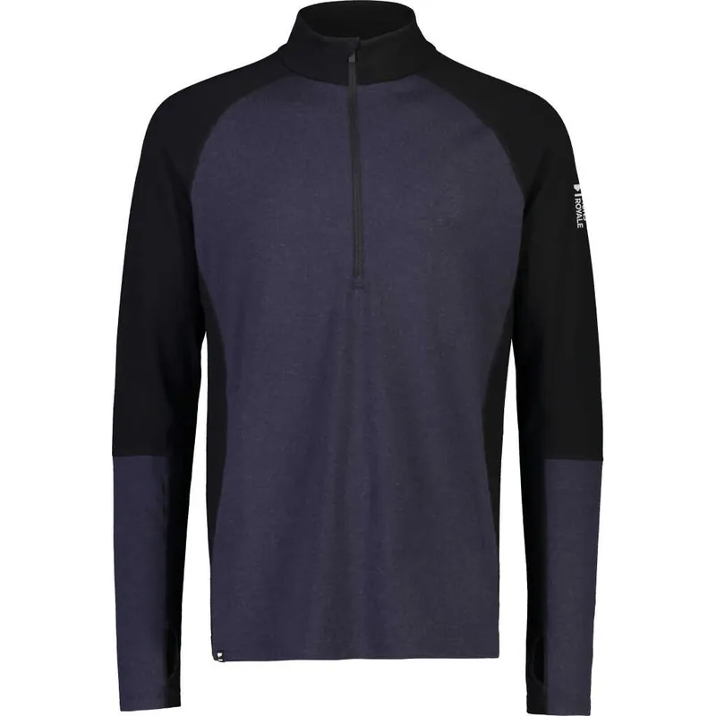 Mons Royale Men's Olympus Half Zip Black / Iron Expressleverans