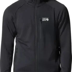 Premium Mountain Hardwear Men's Polartec Power Grid Full Zip Hoody Black