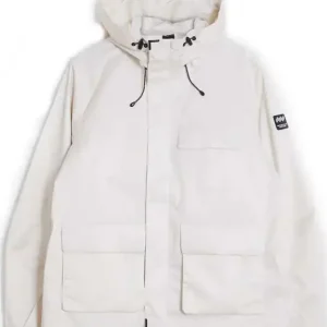 Mountain Works Unisex Utility Hybrid Rain Jacket Ivory Extra rabatt