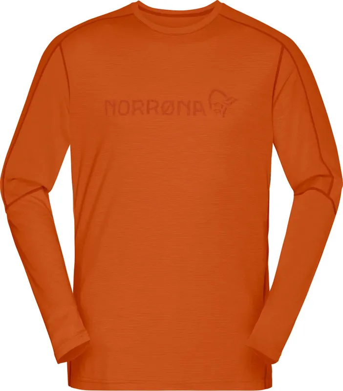 Begränsat antal Norr⌀na Men's Falketind Equaliser Merino Round Neck Gold Flame