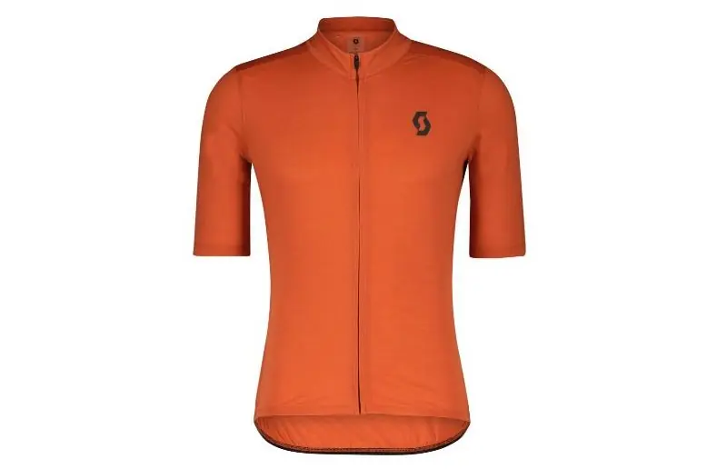 Fynd Scott Cykeltröja Gravel Merino SS Braze Orange/Dark Grey
