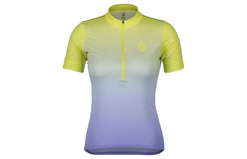 Fri frakt Scott Cykeltröja Dam Endurance 15 SS Bitter Yellomed Dream Blue