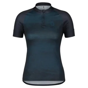 Billig Scott Cykeltröja Dam Endurance 30 SS Dark Blue/Metal Blue