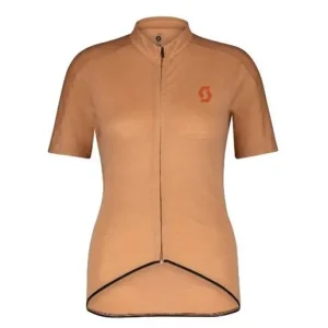Trygg betalning Scott Cykeltröja Dam Gravel Merino SS Rose Beige/Braze Orange