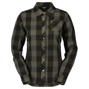 Endast denna vecka Scott Cykeltröja Dam Trail Flow Check LS Fir Green/Black
