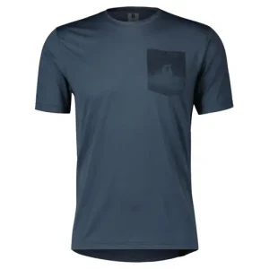 Billig Scott Cykeltröja Tee Gravel 20 SS Metal Blue/Dark Blue