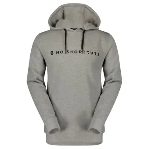 Scott Fritidströja Hoody No Shortcuts LS Grey Melange Sista chansen