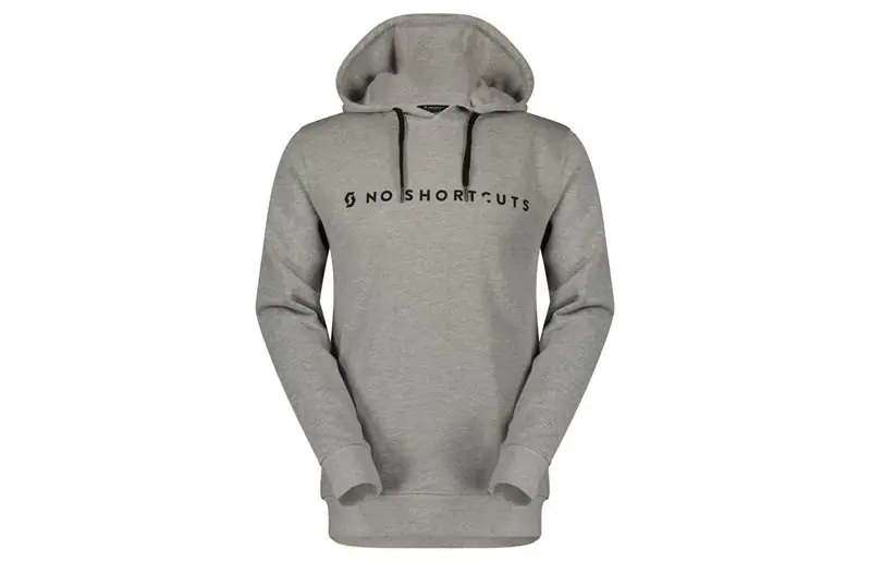 Scott Fritidströja Hoody No Shortcuts LS Grey Melange Sista chansen