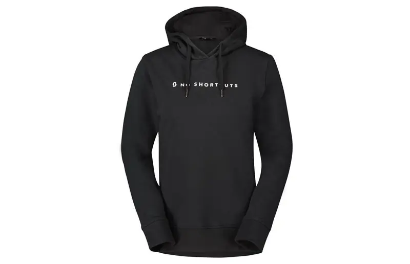Scott Fritidströja Hoody Dam No Shortcuts LS Black risnedsättning
