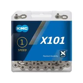 Expressleverans KMC X101 Wide Fahrradkette (112 Glieder | 1-fach | silber) köpa billig