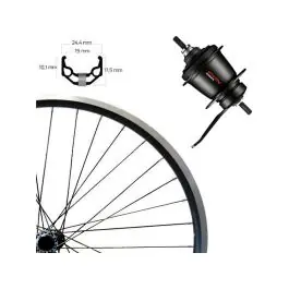 Roland ZAC 19 19-622 28" Hinterrad (36 Loch | Nexus 7 Nabe (schwarz) k Rea