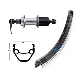 Erbjudandepris XLC Bakhjul 26x1.75 Acera T3000 Kassett 8f SSP (Exal ZX 19 36Hål i Sil