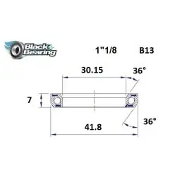 Svart Lager Steuersatzlager (30.15x41.8x7mm | 36 /36) köpa billigt v Kundfavorit