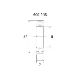 Begränsad tid Svart Lager B3 (9x24x7mm) köpa billigt