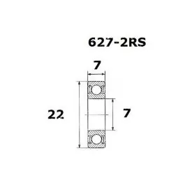 Beställ idag Svart Lager B3 Lager (7x22x7mm) köpa billigt