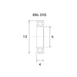 Black Bearing B3 Lager (5x13x4mm) köpa billigt   Rabatter