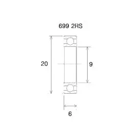 Bästa pris Svart Lager B3 Lager (9x20x6mm) köpa billigt