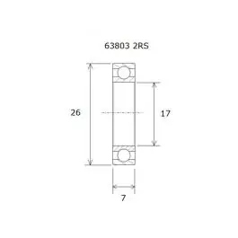 Begränsad tid Black Bearing B5 Lager (17x26x7mm) köpa billigt