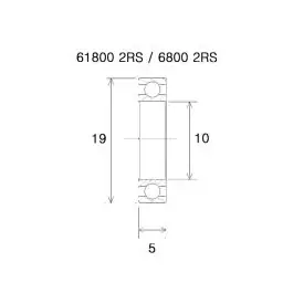 Black Bearing B5 Lager (10x19x5mm) köpa billigt   Begränsad tid