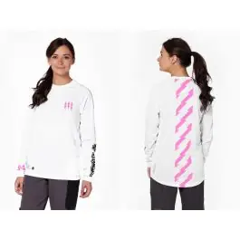 Extra rabatt Muc-Off Long Riders Långärmad Cykeltröja (vit / rosa) köpa billigt v