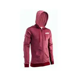 Snabb frakt Leatt Zip Premium Hoodie (ruby) köpa billigt