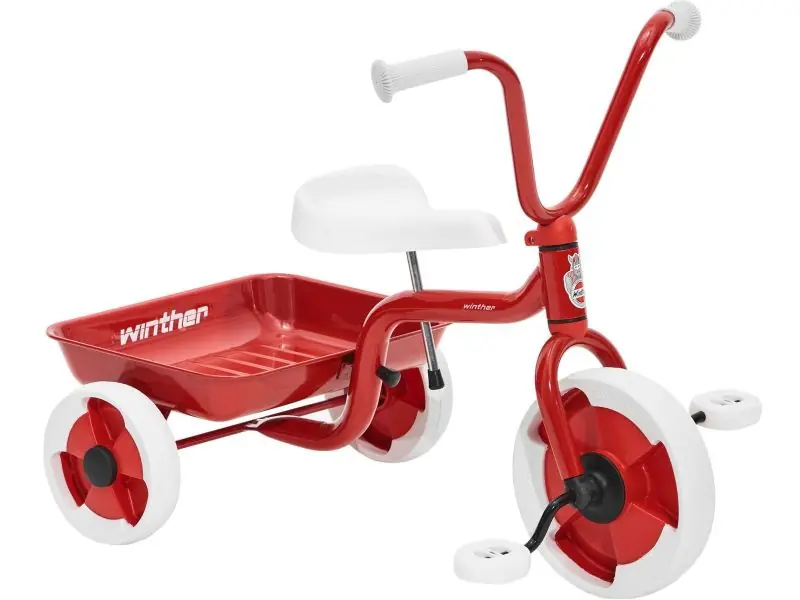 Winther Trehjuling Cykel m. Tiplad, Röd Beställ idag