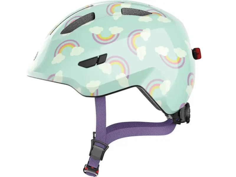Endast idag Abus Smiley 3.0 Led Cykelhjälm, Blue Rainbow