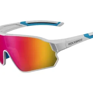 Begränsad tid Rockbros Polarized Cykelglasögon, White/Blue